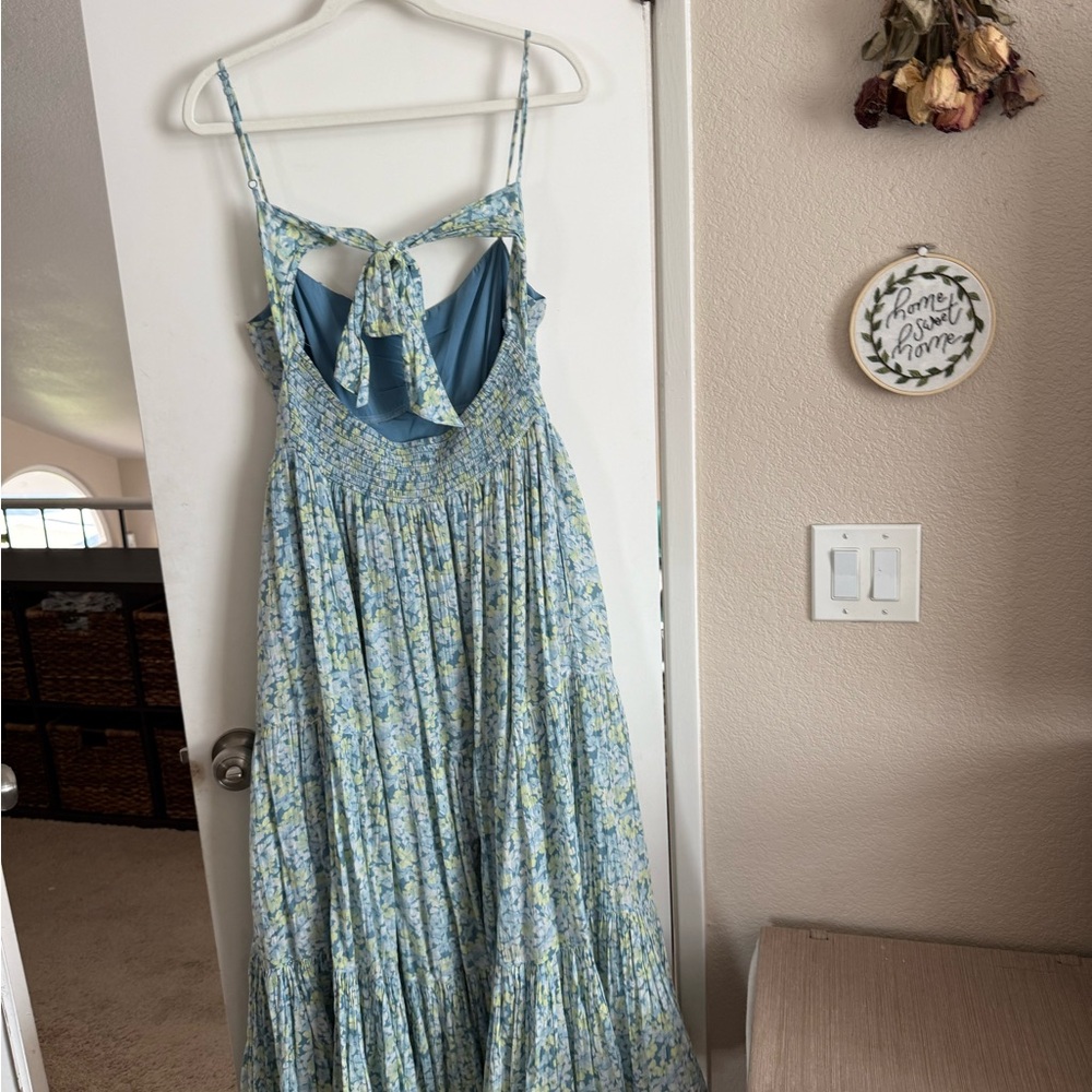 Floral Blue Maxi Dress
